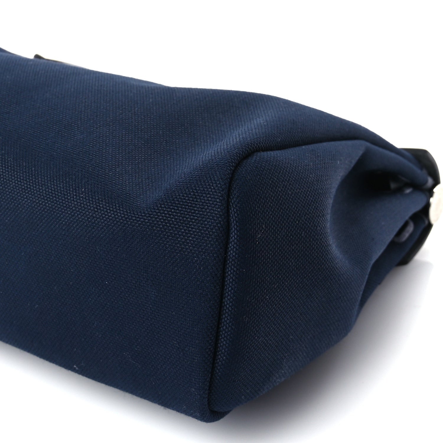 Hermes Military Toile Vache Hunter Herbag Zip Retourne 31 PM Bleu Marine Black 9 of 9
