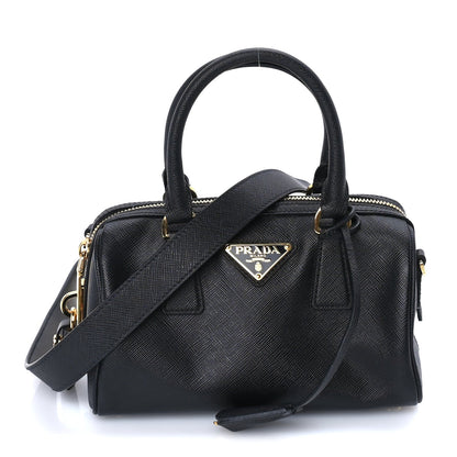 Prada Saffiano Lux Mini Convertible Bowler  Black 1 of 7