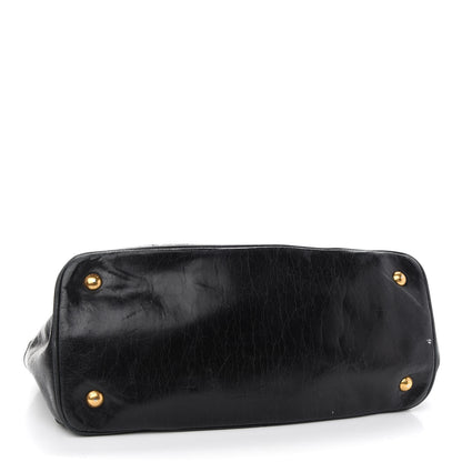 Prada Vitello Shine Top Handle Bag Black 4 of 14