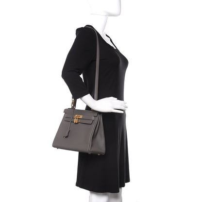 Hermes Togo Kelly Retourne 28 Etain 2 of 10