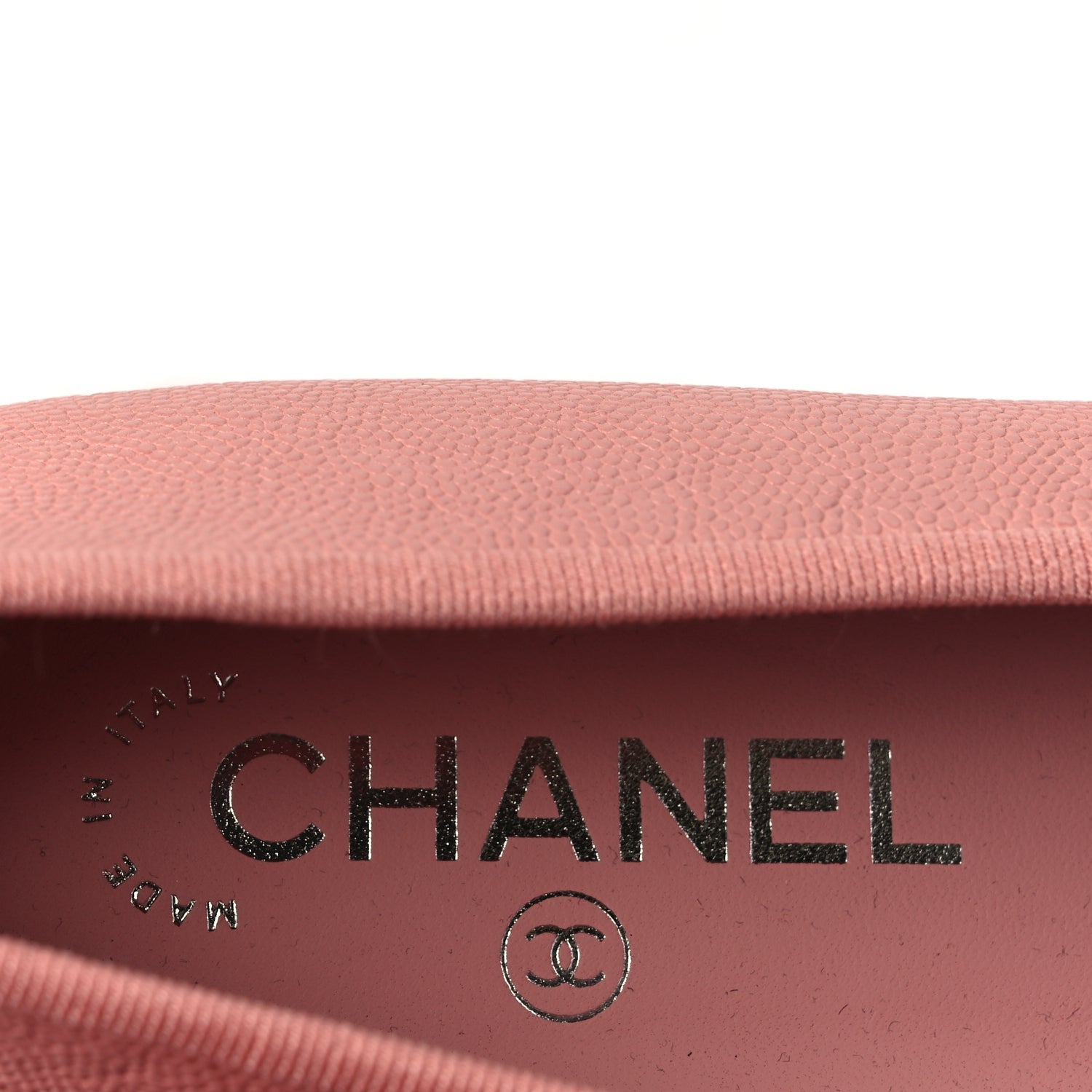 Chanel Caviar CC Cap Toe Ballerina Flats 36.5 Pink 6 of 9