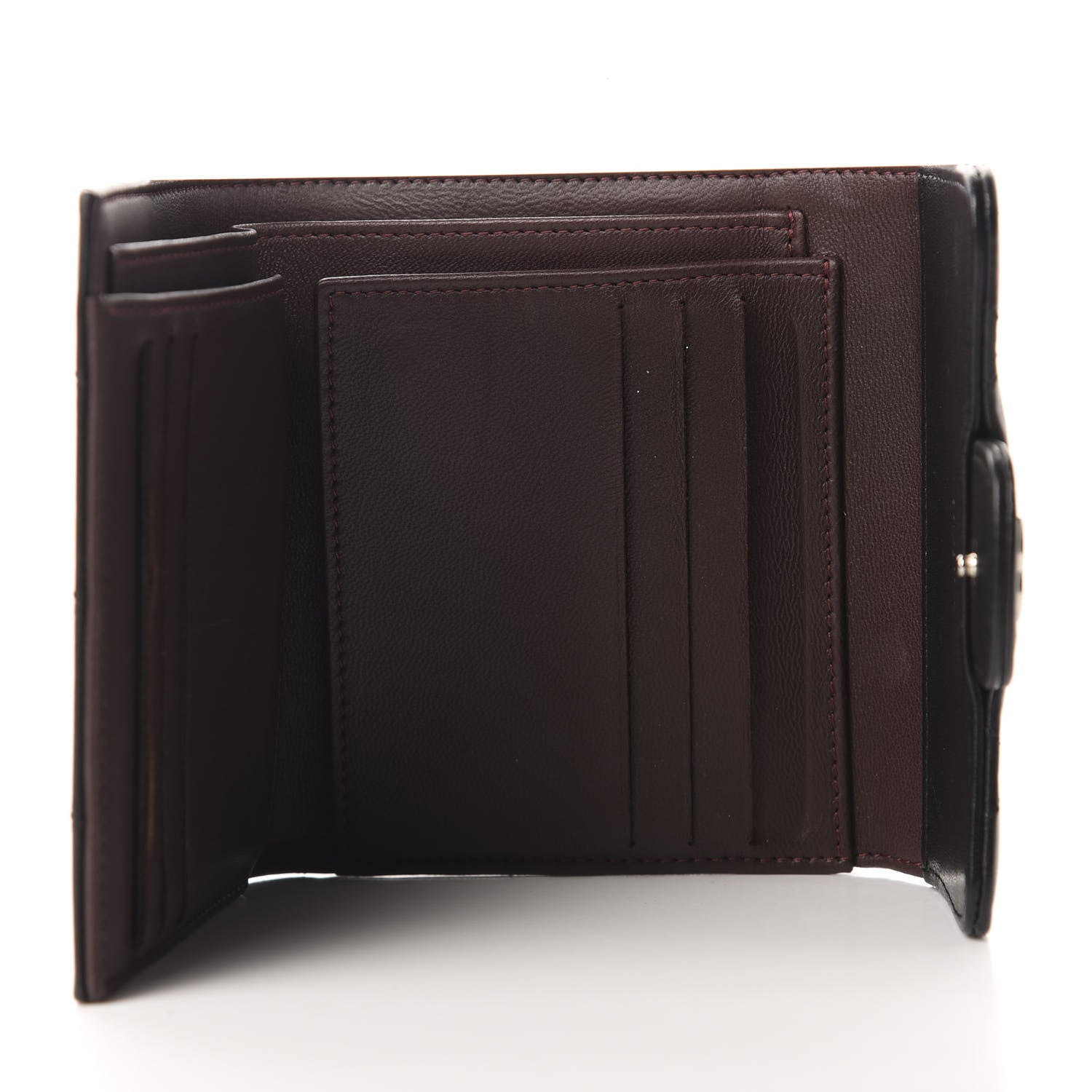 Chanel Lambskin Quilted Compact Flap Wallet Black 5 of 8