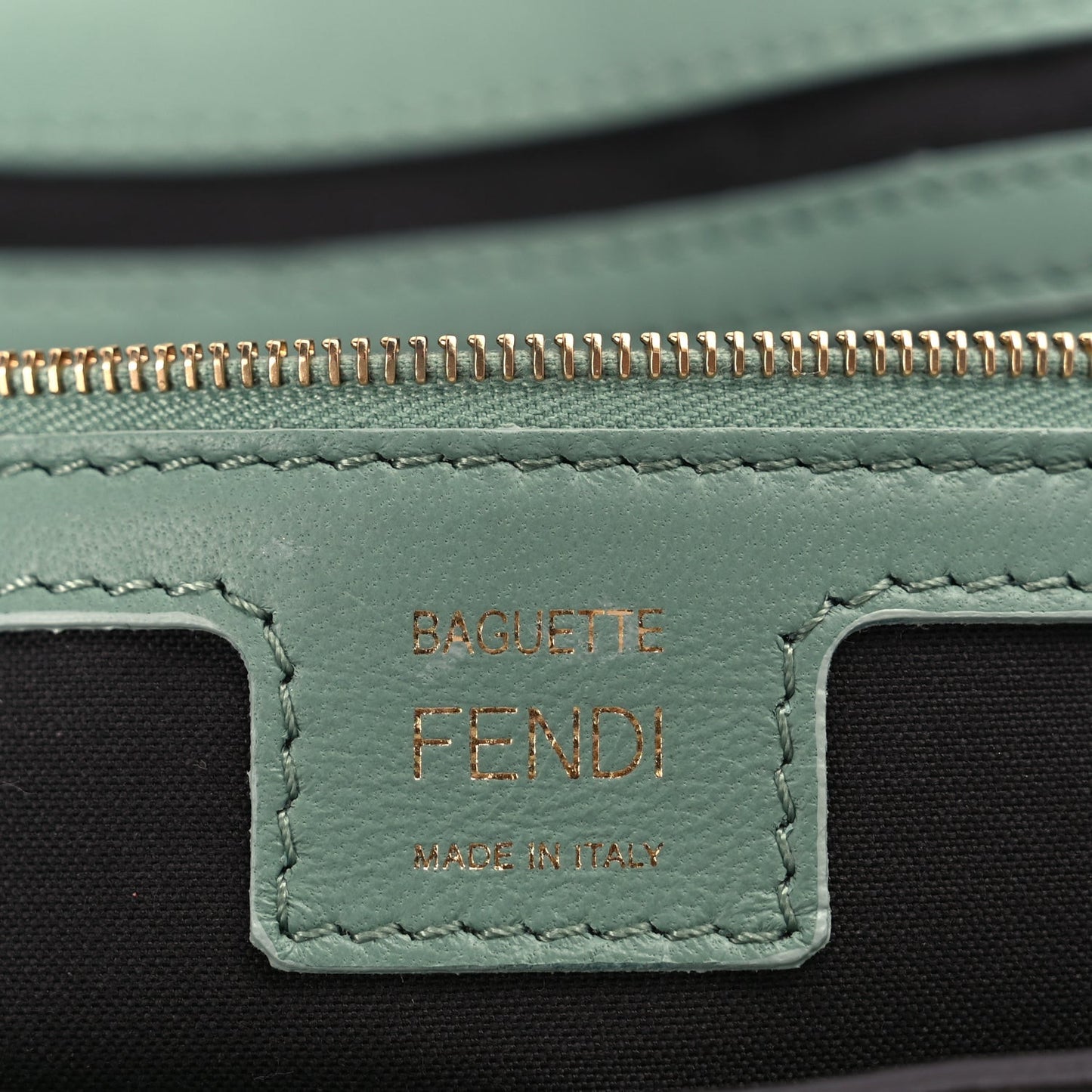 Nappa FF 1974 Embossed Baguette Menta