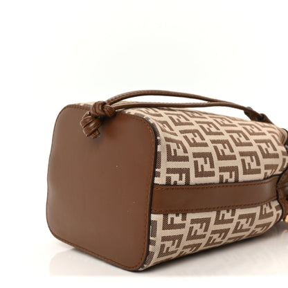 Fendi FENDI Zucchino Mini Mon Tresor Bucket Bag Beige Brown 8 of 8