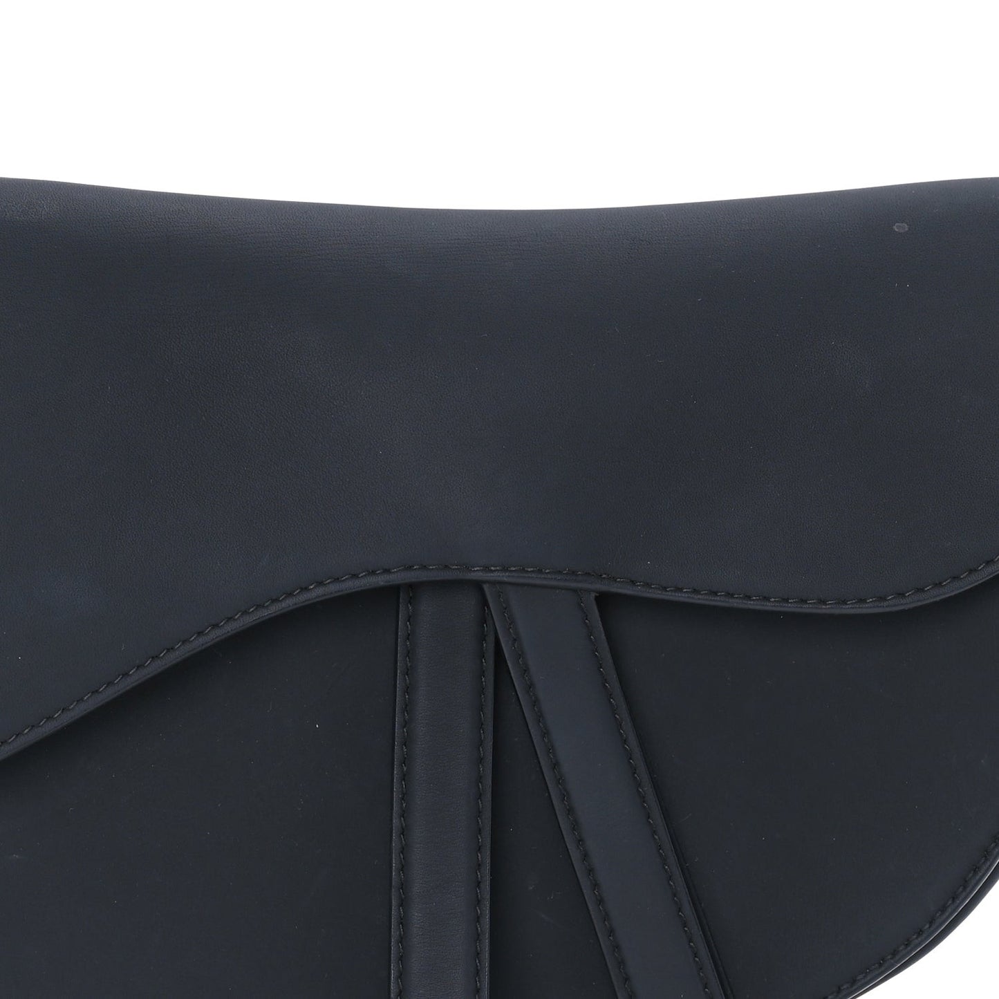 Ultra Matte Calfskin Saddle Bag Black