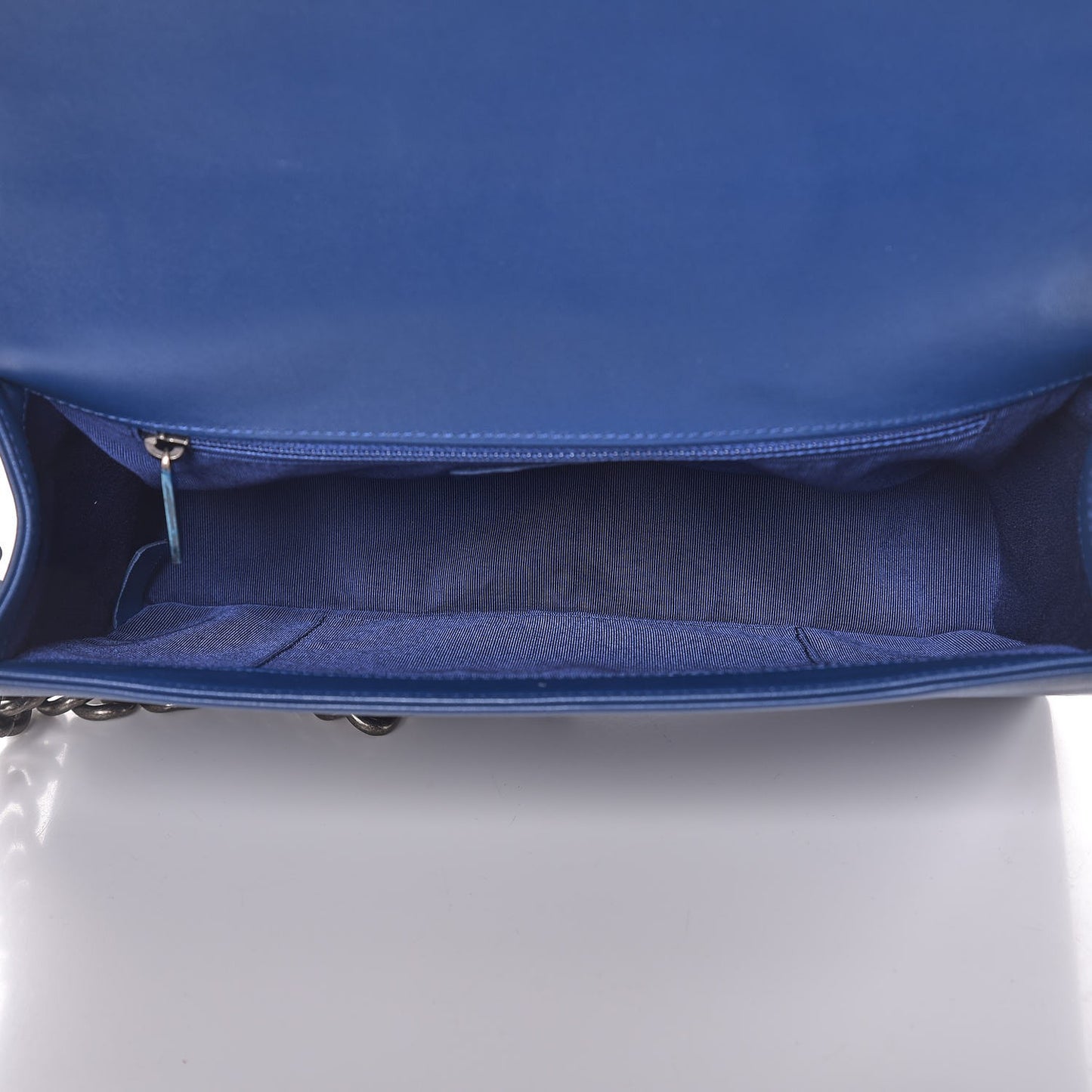 Lambskin Quilted New Medium Boy Flap Dark Blue