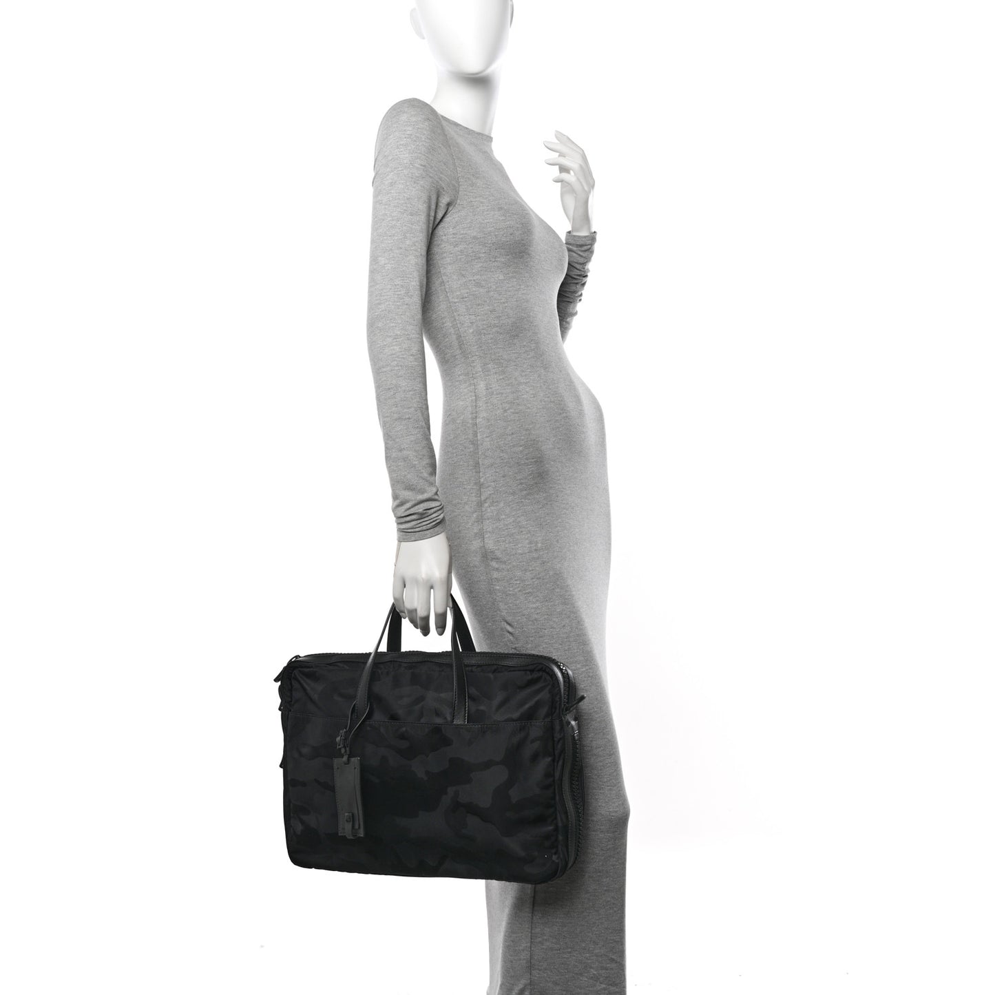 Nylon Camouflage Travel Briefcase Black