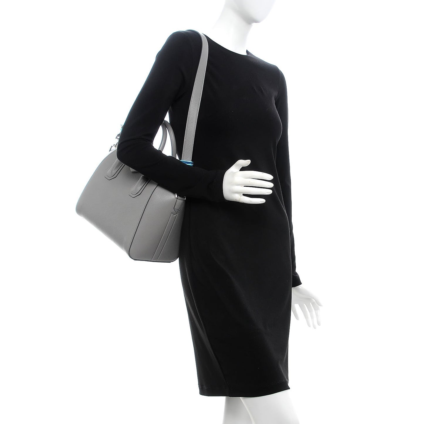 Sugar Goatskin Small Antigona Pearl Grey