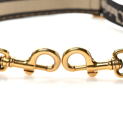 Christian Dior Canvas Embroidered Shoulder Strap Ecru Black 3 of 4