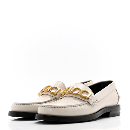 Gucci Goatskin Womens Logo 15mm Loafers 35.5 Mystic White 3 of 11