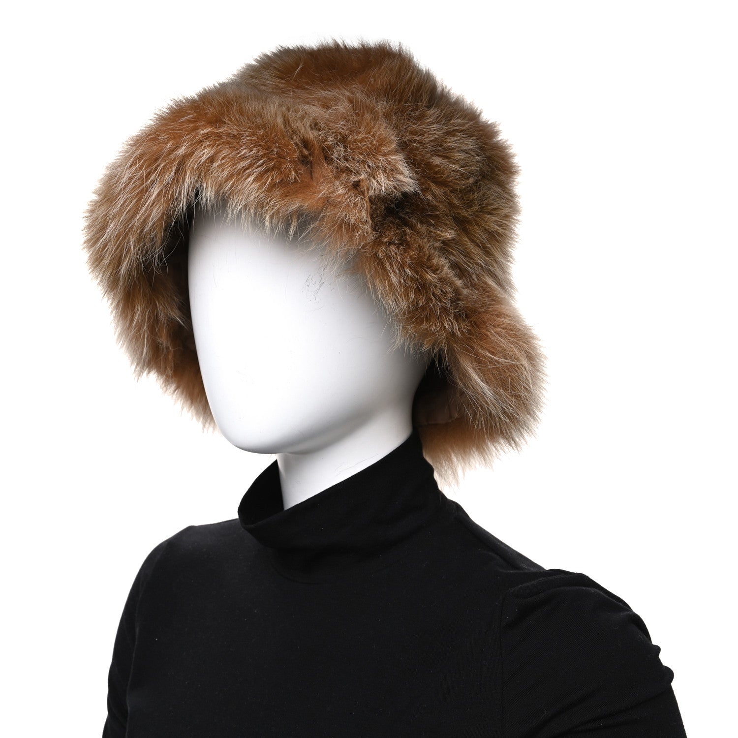 Fendi Fox Fur Bucket Hat M Camel 2 of 8