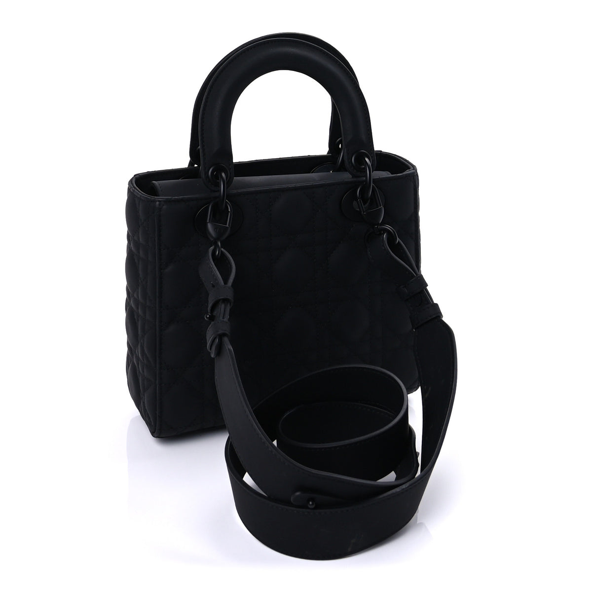 Ultra Matte Calfskin Cannage Small My ABCDior Lady Dior Black