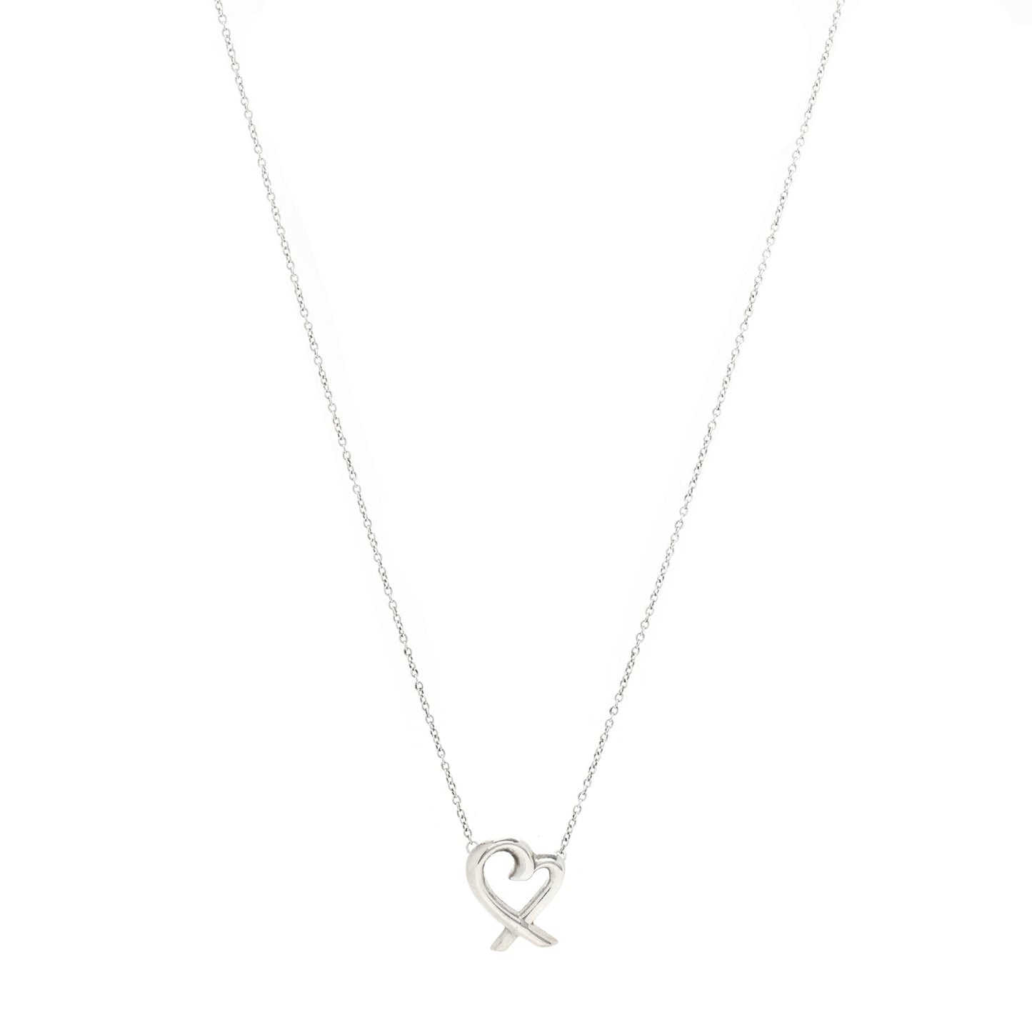 Sterling Silver Mini Paloma Picasso Loving Heart Drop Pendant Necklace Bracelet Set