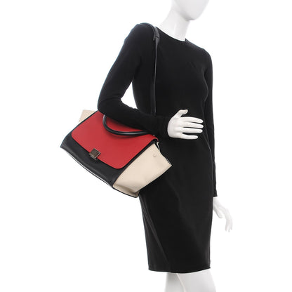 Celine Smooth Calfskin Medium Tri-color Trapeze 2 of 10