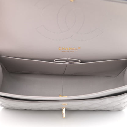 Chanel Caviar Quilted Jumbo Double Flap Light Grey 5 of 12