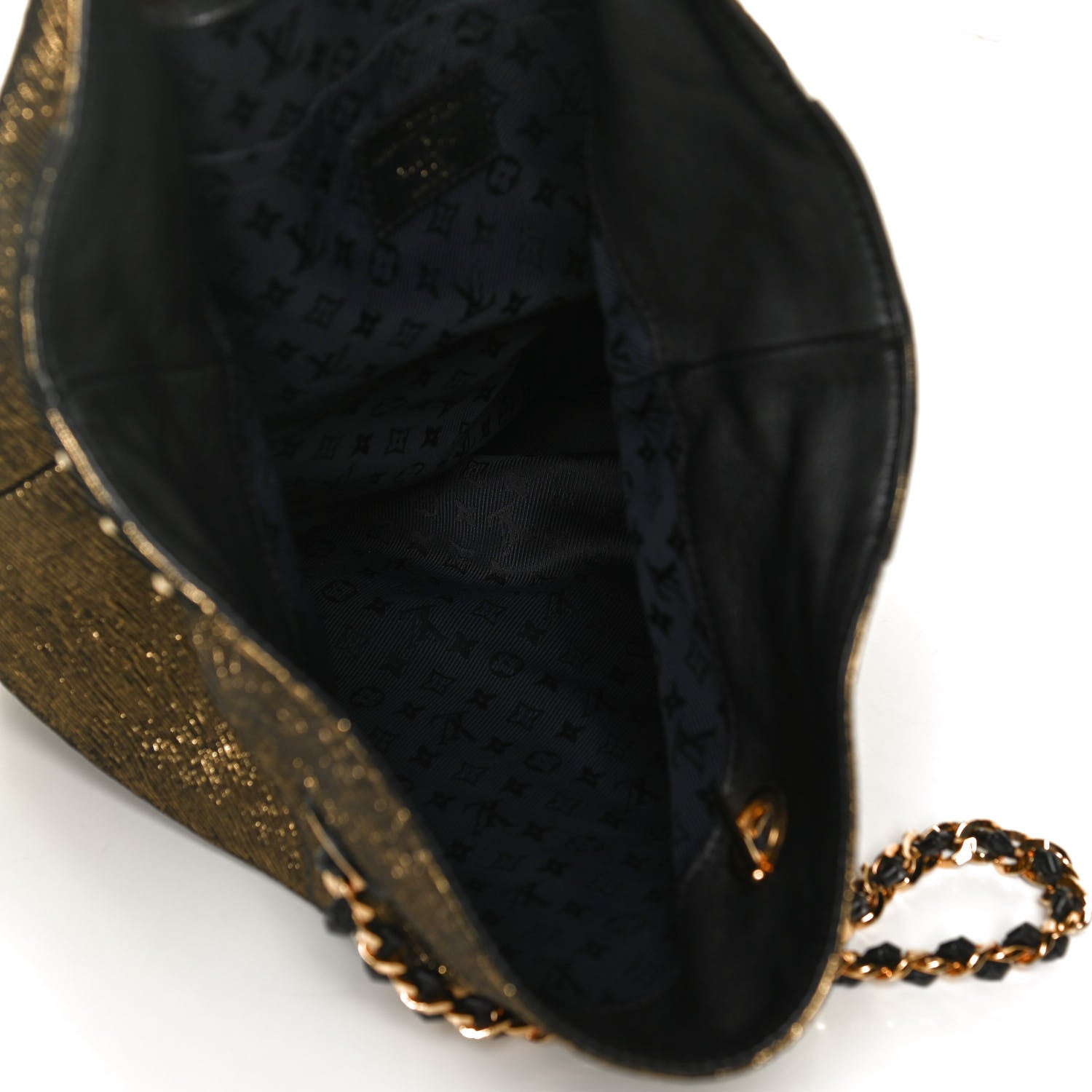 Louis Vuitton Metallic Jacquard Double Jeu Tote Gold 5 of 11