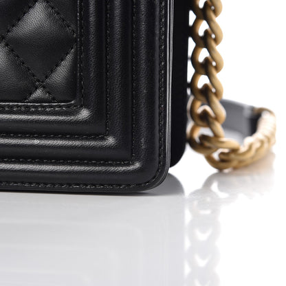 Chanel Lambskin Quilted Medium Boy Flap Black 8 of 11