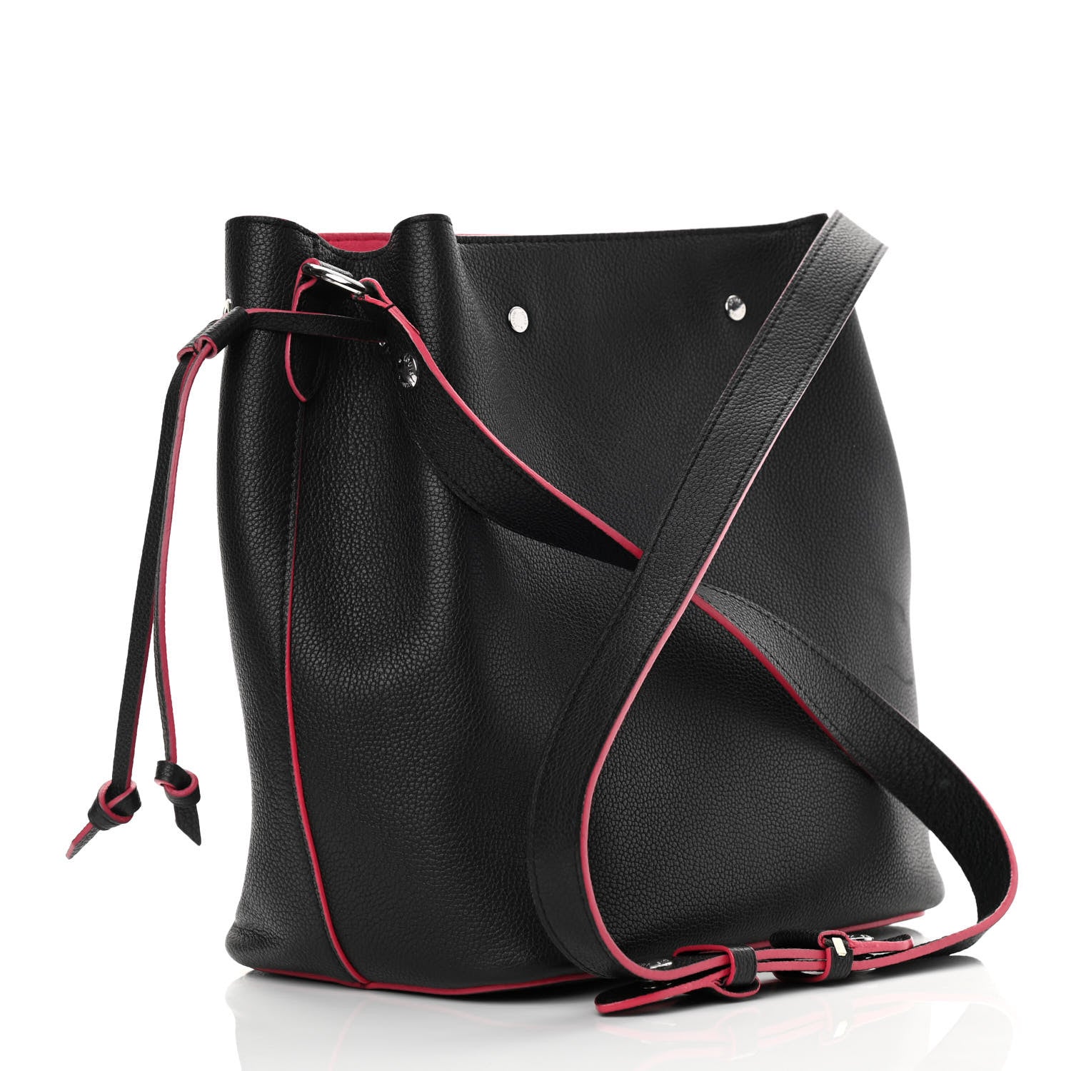 Louis Vuitton Calfskin Lockme Bucket Black 3 of 18