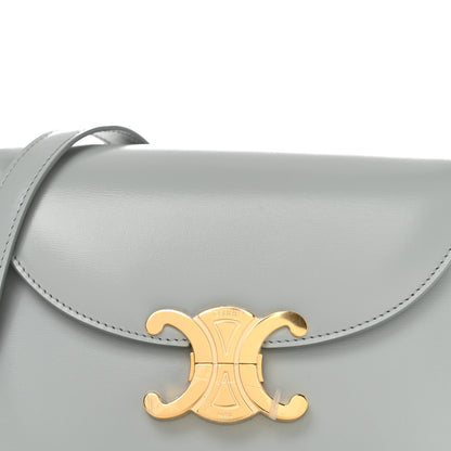 Celine Shiny Calfskin Besace Clea Triomphe Blue Gray 8 of 10
