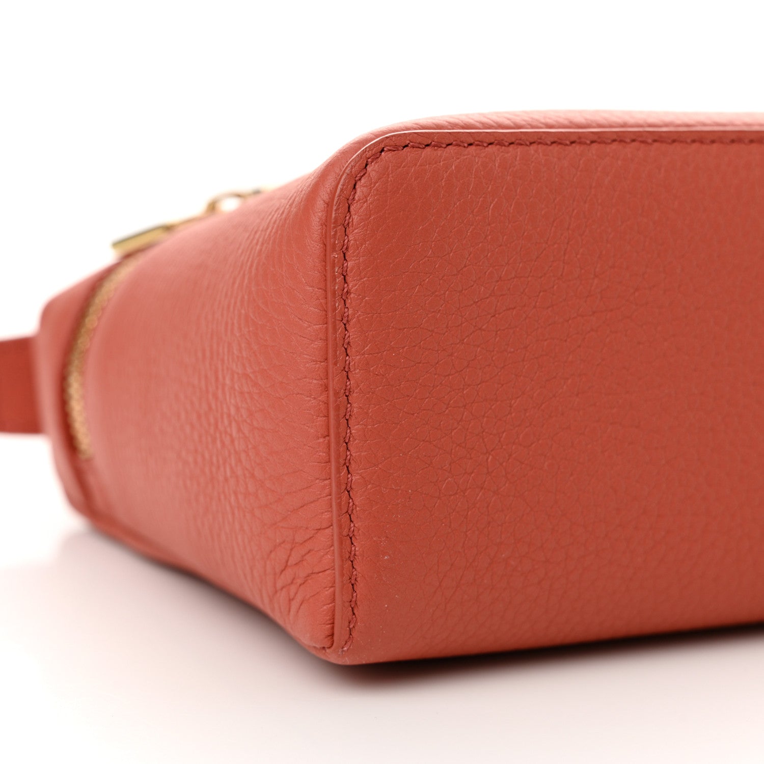 Loro Piana Grained Calfskin L19 Extra Pocket Pouch Coral Fiction 8 of 11