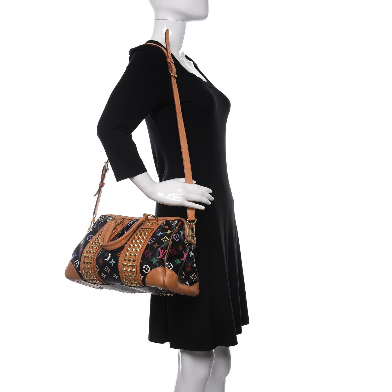 Louis Vuitton Monogram Multicolor Courtney MM Black 2 of 10