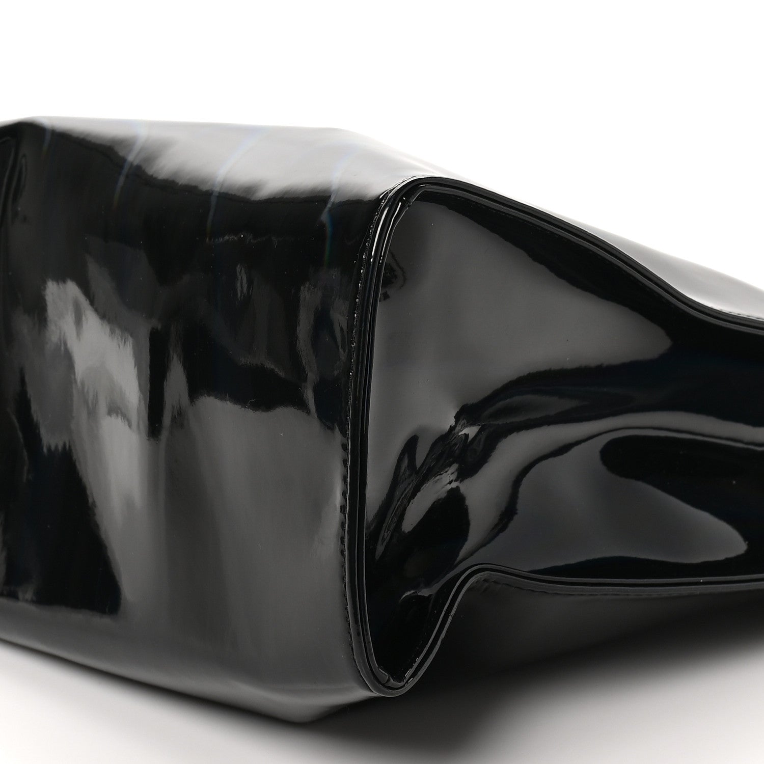 Telfar Patent Vegan Leather Medium Shopping Bag Black Rainbow 9 of 9