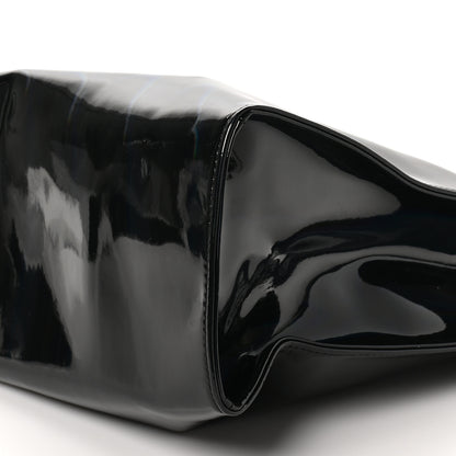 Telfar Patent Vegan Leather Medium Shopping Bag Black Rainbow 9 of 9