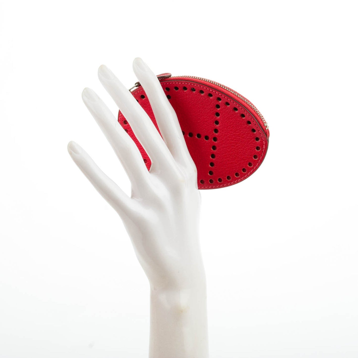 Chevre Mysore Evelyne Coin Purse Rouge Casaque