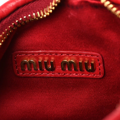Miu Miu Nappa Matelasse Small Wander Hobo  Red 4 of 8