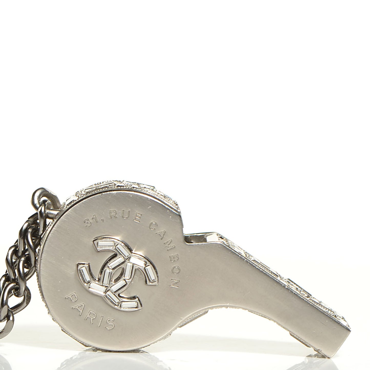 Crystal CC Whistle Pendant Necklace