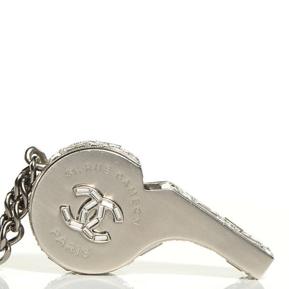 Chanel Crystal CC Whistle Pendant Necklace 4 of 8