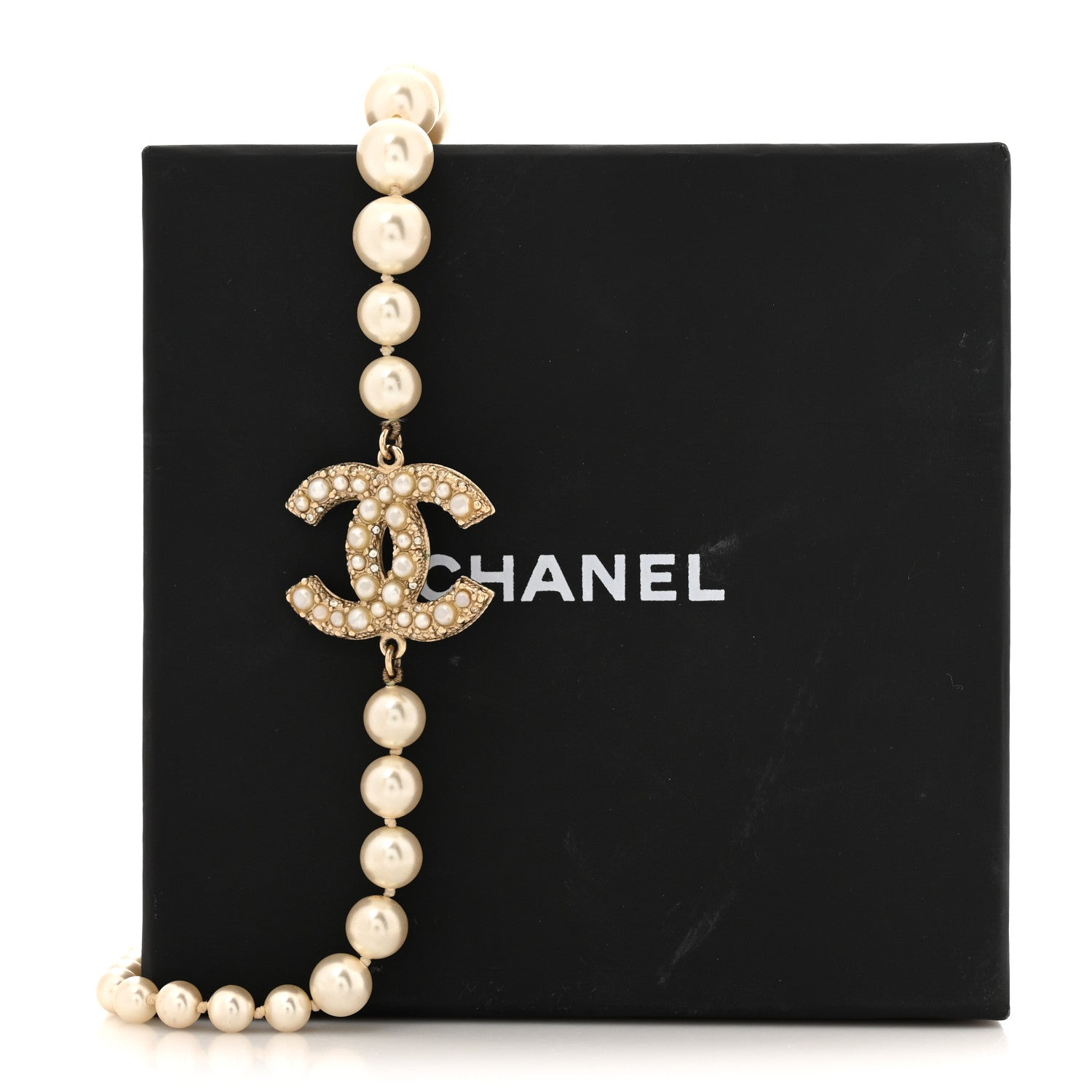 Chanel Pearl CC 100th Anniversary Necklace Light Gold 5 of 5