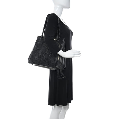 Valentino Garavani Vitello Lace Demetra Satchel Black 2 of 11