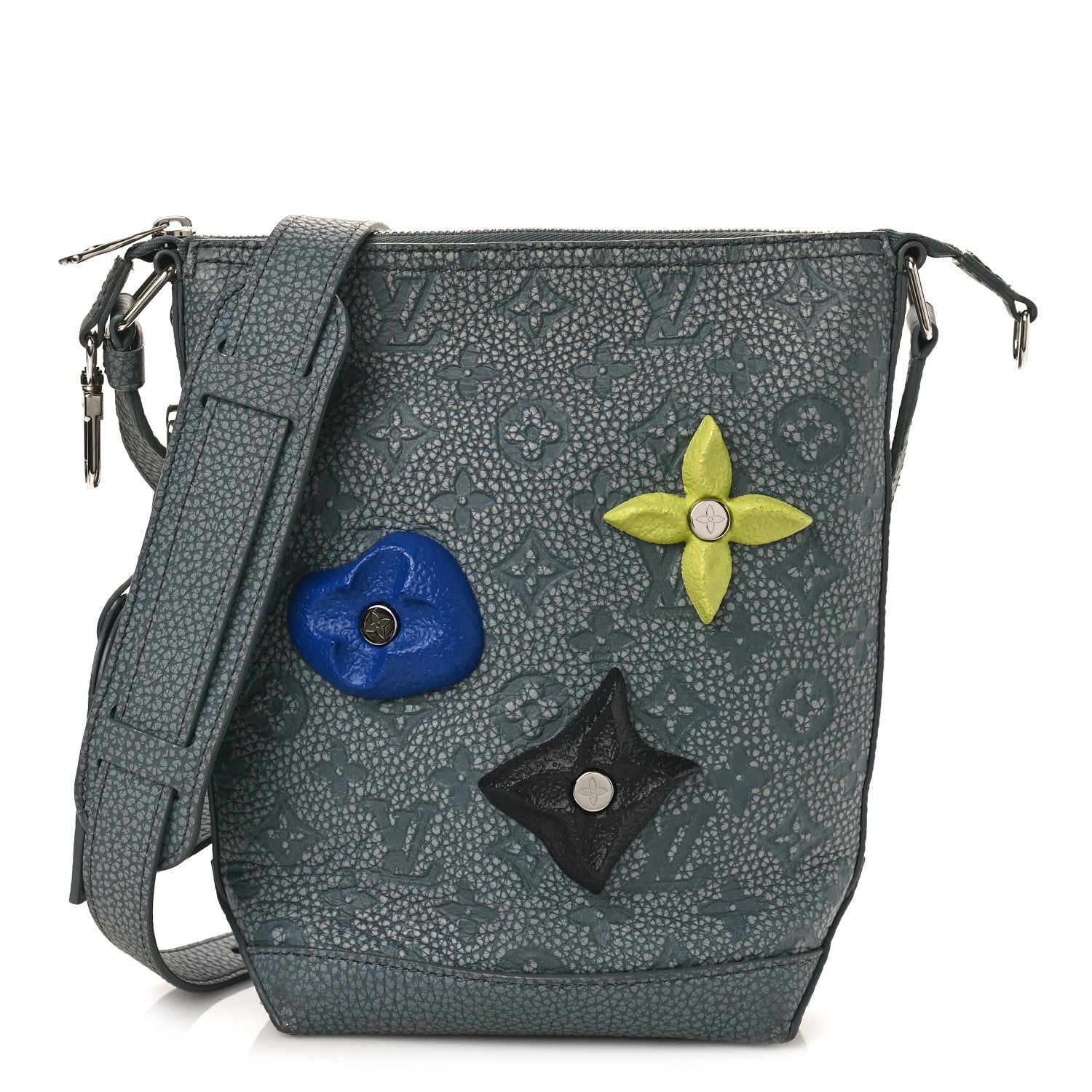 Louis Vuitton Taurillon Monogram Chalk Hobo Cruiser PM Granite Gray 1 of 8