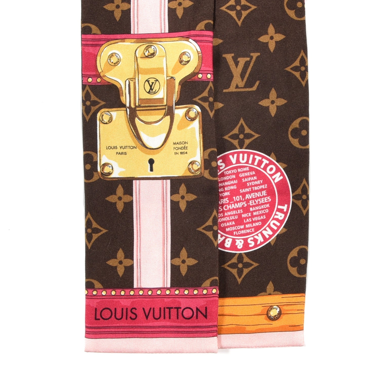 Louis Vuitton Silk Monogram Summer Trunks Bandeau Brown 2 of 3