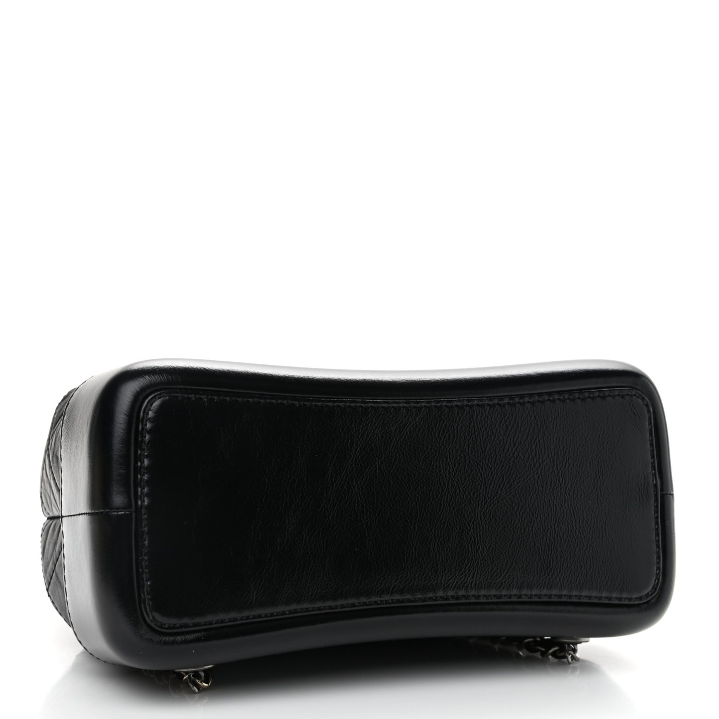 Aged Calfskin Quilted Small Gabrielle Backpack Black