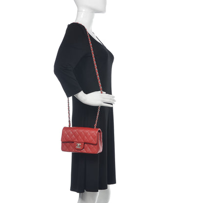 Chanel Caviar Quilted Mini Rectangular Flap Red 2 of 11