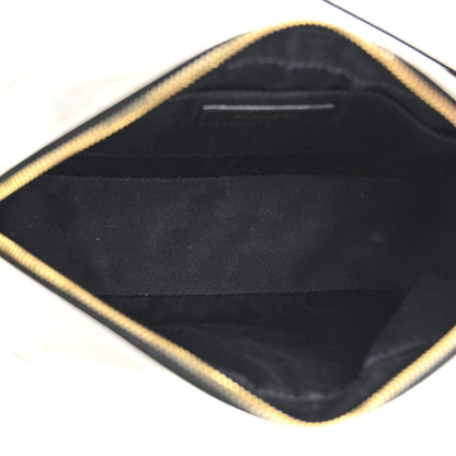 Saint Laurent Metallic Calfskin Matelasse Monogram Lou Camera Bag Platino 5 of 12