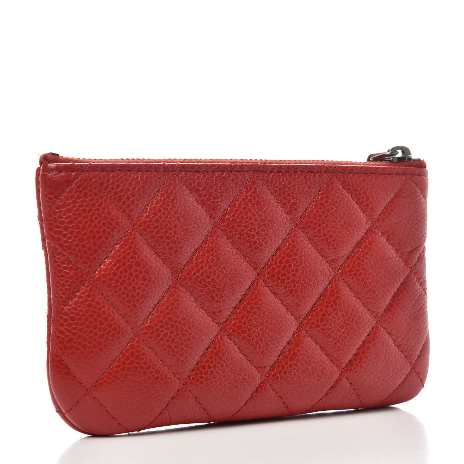 Chanel Caviar Quilted Small Cosmetic Case Red 3 of 7