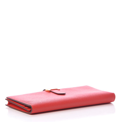 Hermes Epsom Bearn Gusset Wallet Rouge Tomate 2 of 8