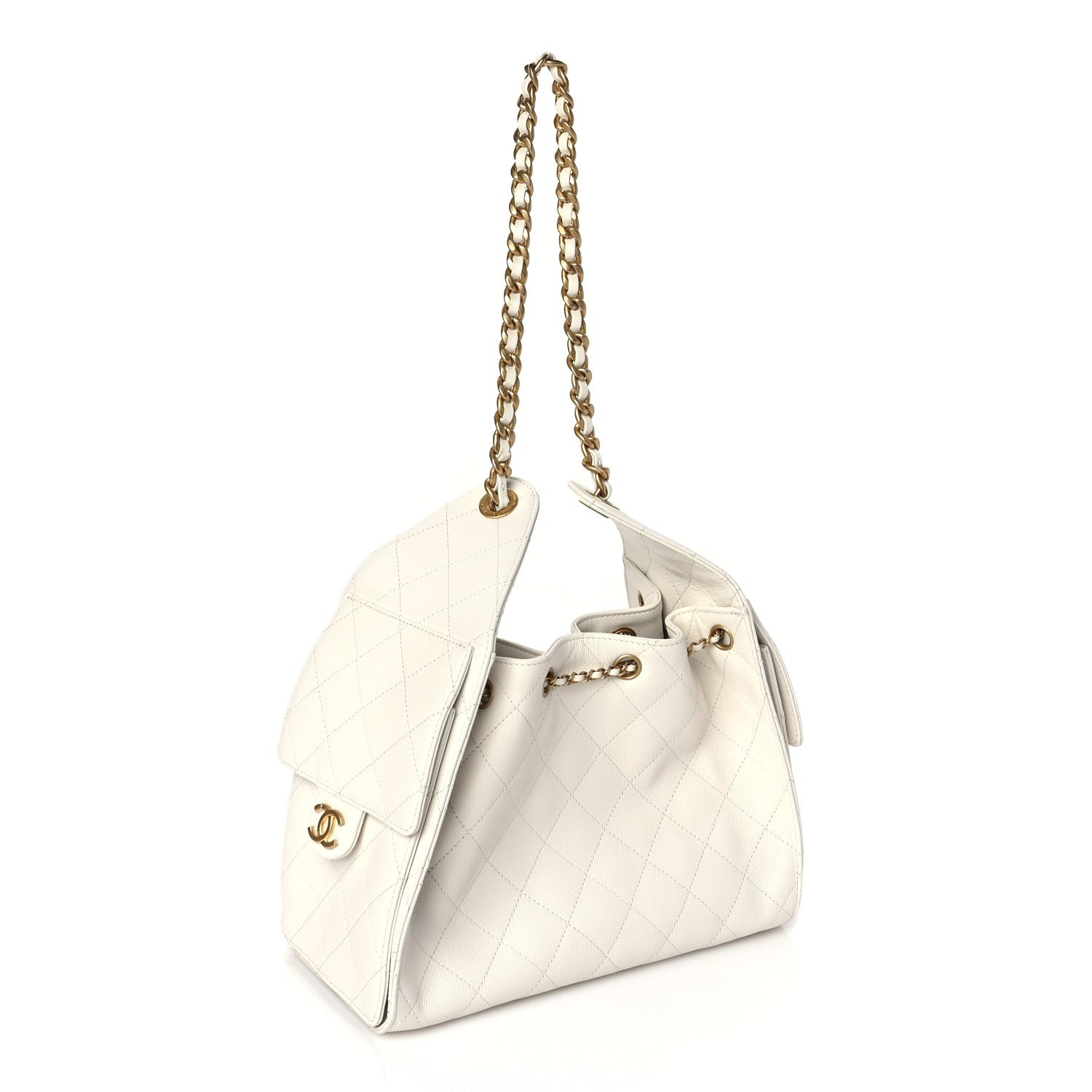 Chanel Caviar Quilted Small  25 Handbag White 2 of 9