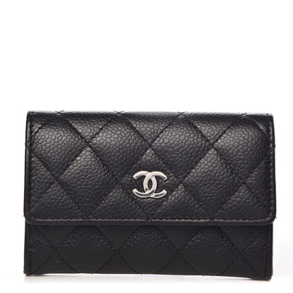 Chanel Caviar Quilted Flap Card Holder Black 1 of 9
