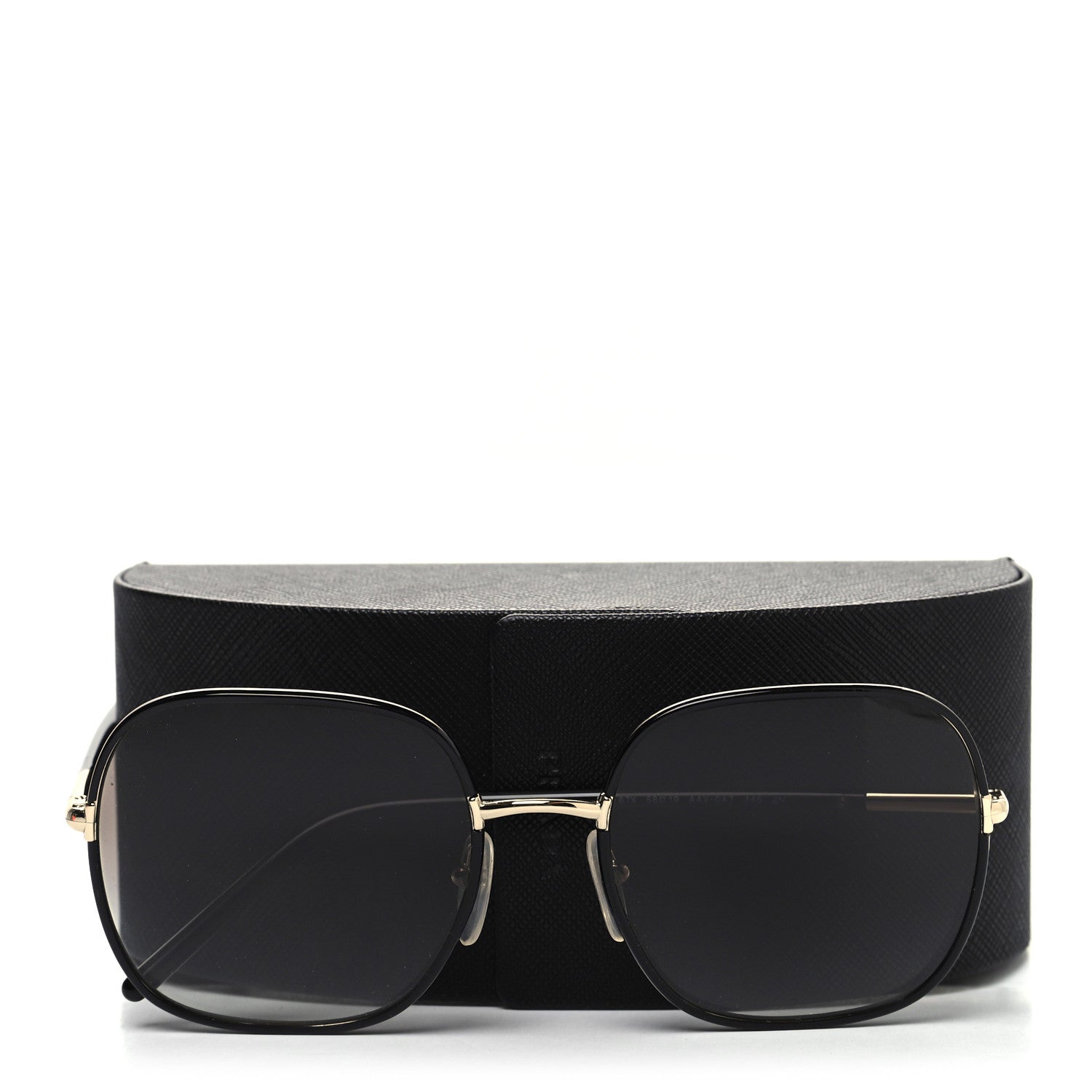 Prada Acetate Round Sunglasses SPR67X Black 8 of 8