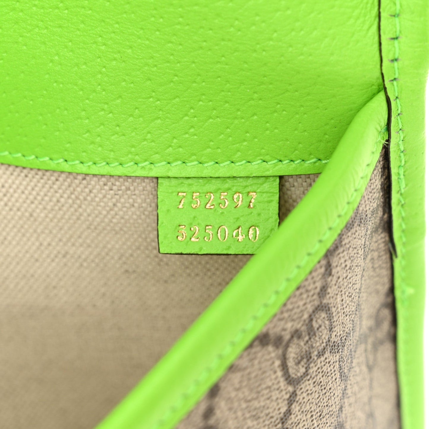 GG Supreme Monogram Web Small Ophidia Belt Bag Beige Ebony Electric Green