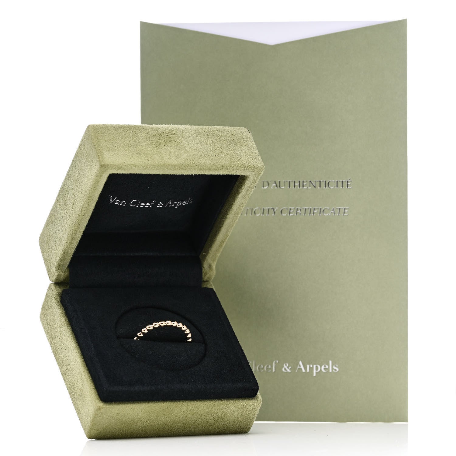 Van Cleef & Arpels 18K Rose Gold Small Perlee Ring 53 6.5 5 of 5