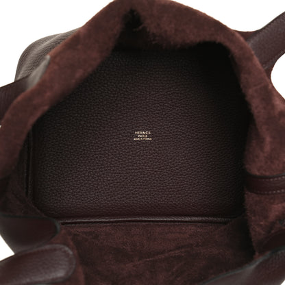 Hermes Taurillon Clemence Picotin Lock 22 MM Rouge Sellier 5 of 11