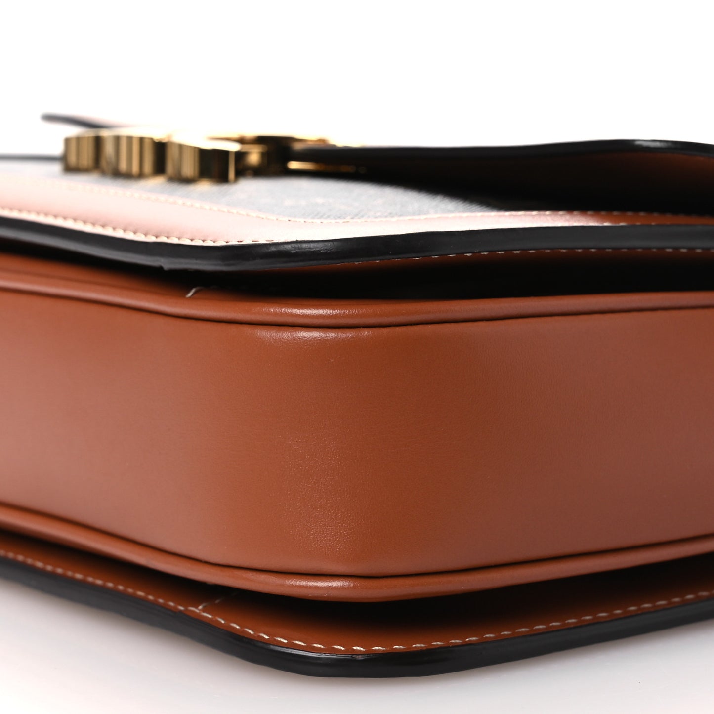 Triomphe Canvas Calfskin Medium Triomphe Bag Tan