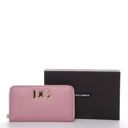 Dolce & Gabbana Dauphine Zip Around Wallet Pink 10 of 10