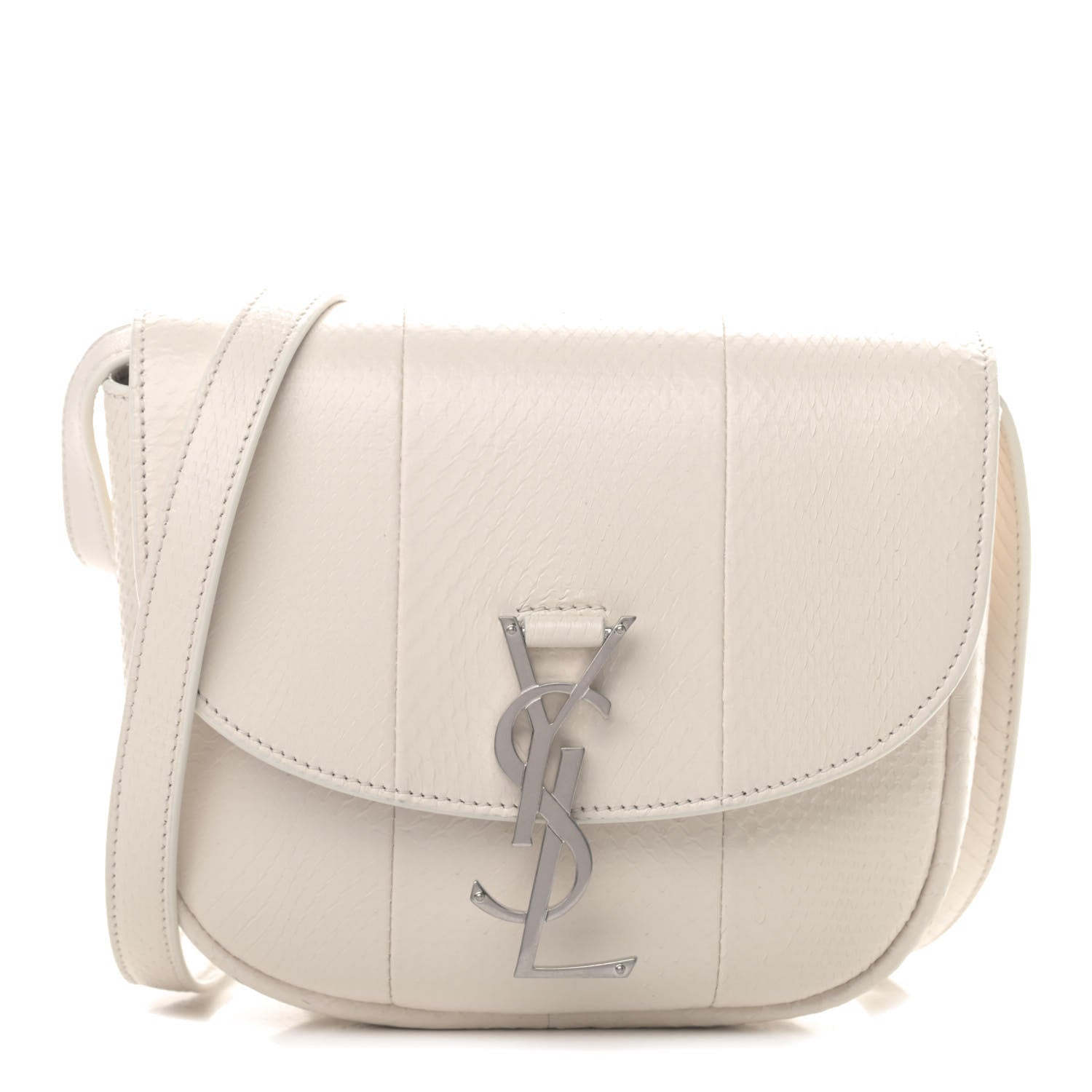Saint Laurent Snakeskin Small Kaia Satchel Off White 1 of 4