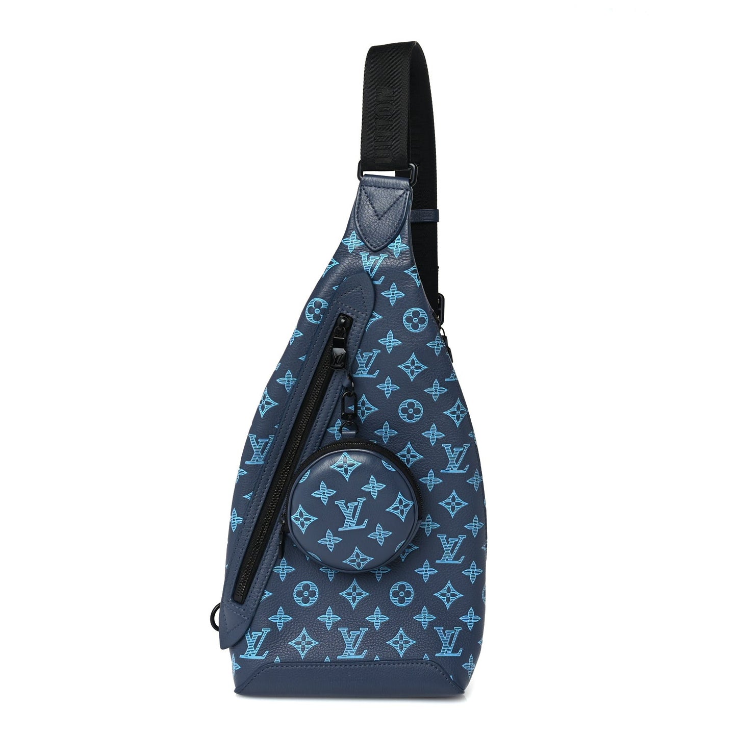 Monogram Shadow Duo Slingbag Navy River Blue